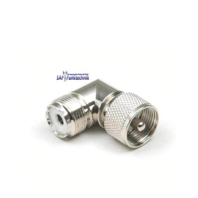 Winkel-Adapter UHF-Stecker auf UHF-Kupplung